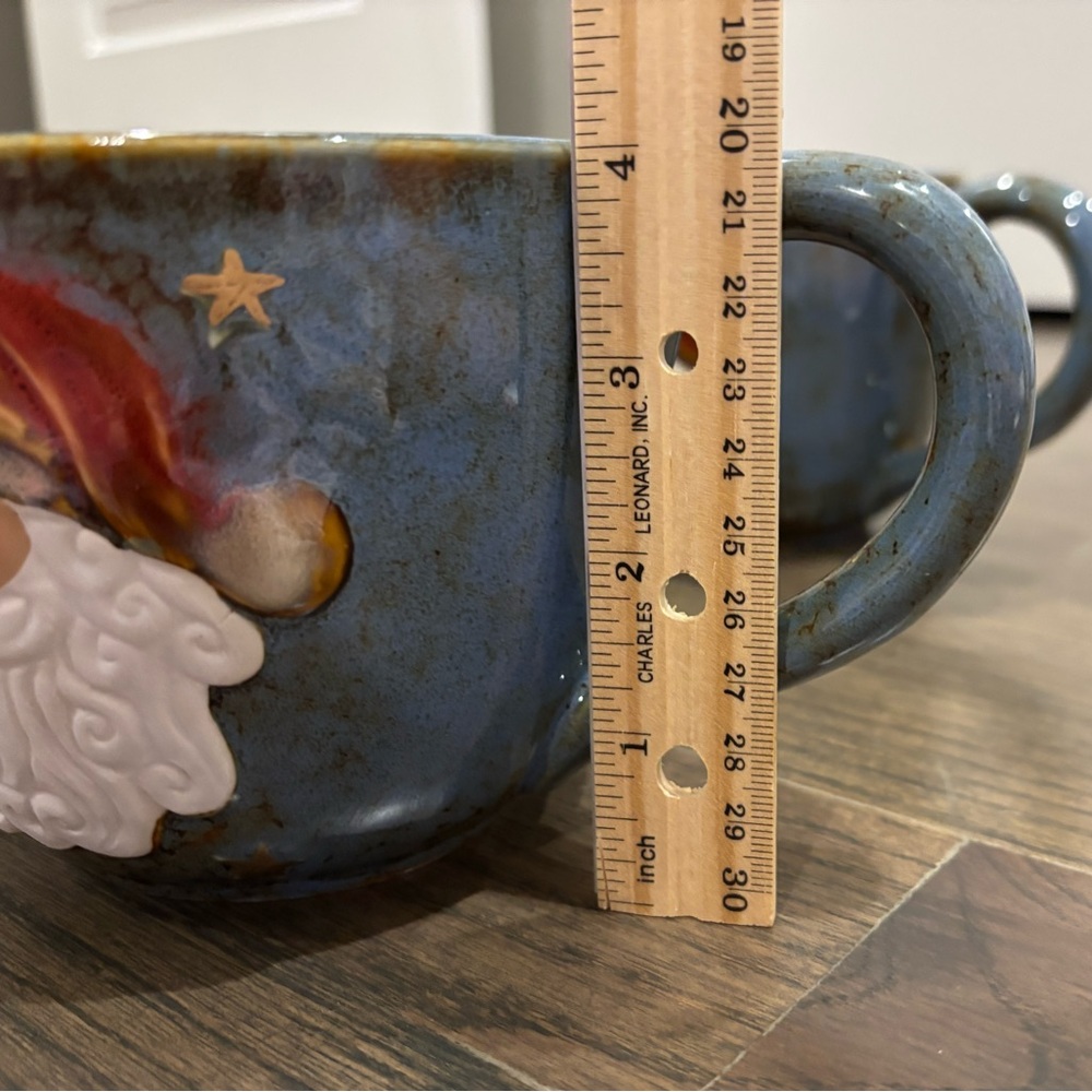 Santa Claus Ceramic Mugs - Blue, set of 3, never used - Picture 8 of 9